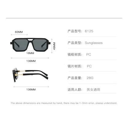 2024 Vintage Fashion Sun Protection Sunglasses – Square Retro Shades for Men & Trendy Women’s Gafas De Sol