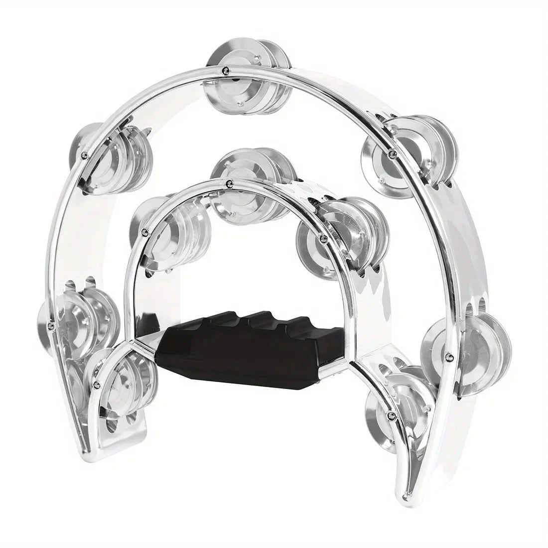 10-inch ABS Tambourine – Handheld Drum with Electroplated Metal Bells, Party & Concert Rhythm Instrument for Adults
