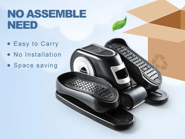 Under Desk Elliptical Machine – Leg Exerciser with Remote Control & 12 Adjustable Speeds, Quiet Elliptical Trainer