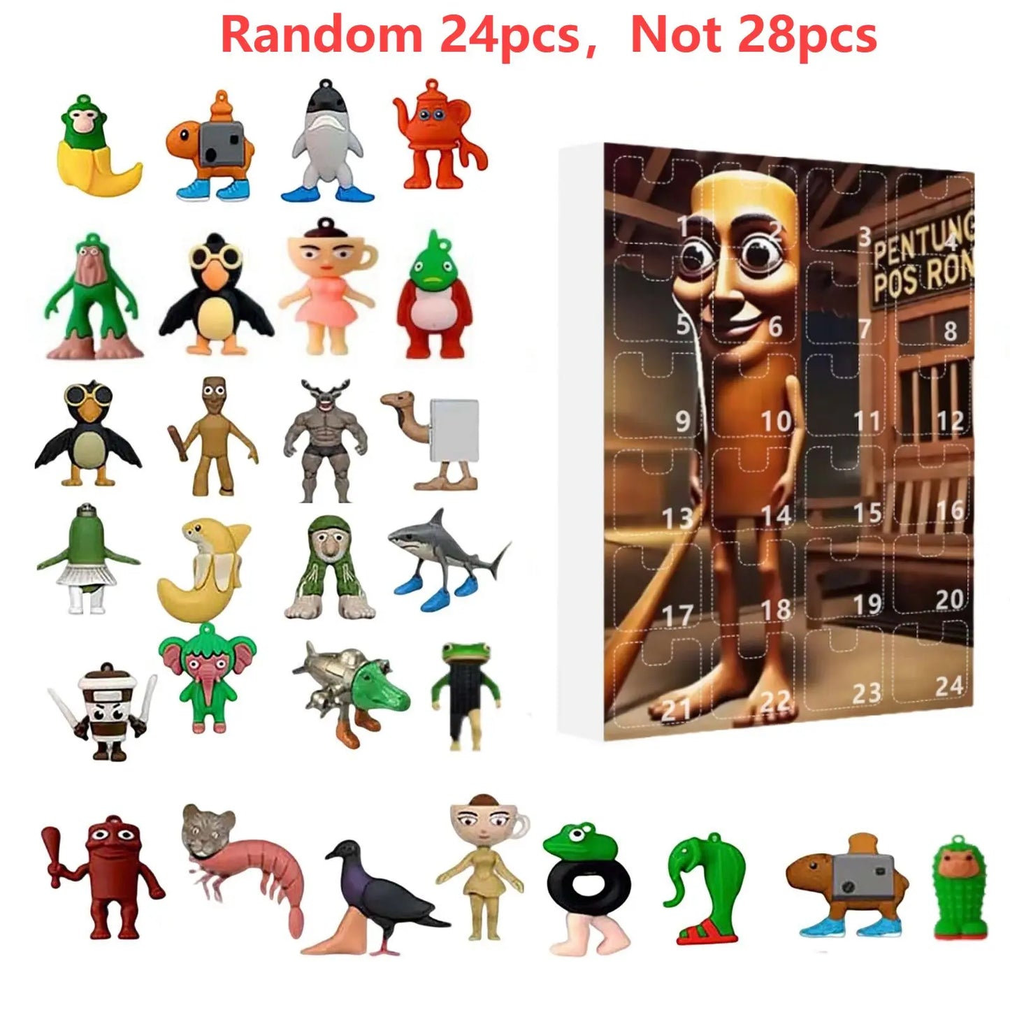 2025 Italian Brainrot Advent Calendar – Tung Tung Sahur Tralalero 24-Day Christmas Countdown Gift