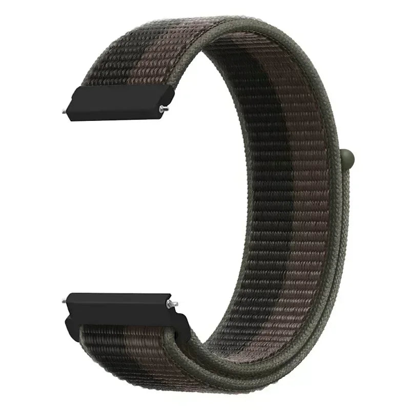 22mm Sport Nylon Loop Watch Band – Breathable Replacement Wristband for NORTH EDGE APACHE-46 Smartwatch, Durable Adjustable Strap
