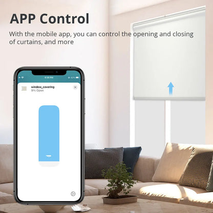 Zemismart Matter Smart Roller Shade Blinds – Motor with Built-in Battery, 38mm Tube, Compatible with HomeKit, Google Home, SmartThings App