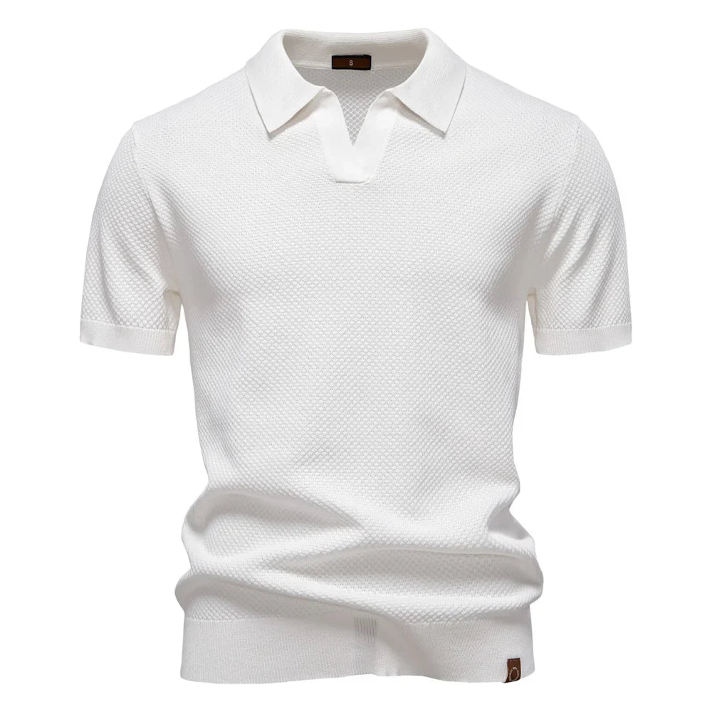 Men's Premium Golf Polo Shirt - 2025 Summer Solid Color Breathable Casual Collared Polo