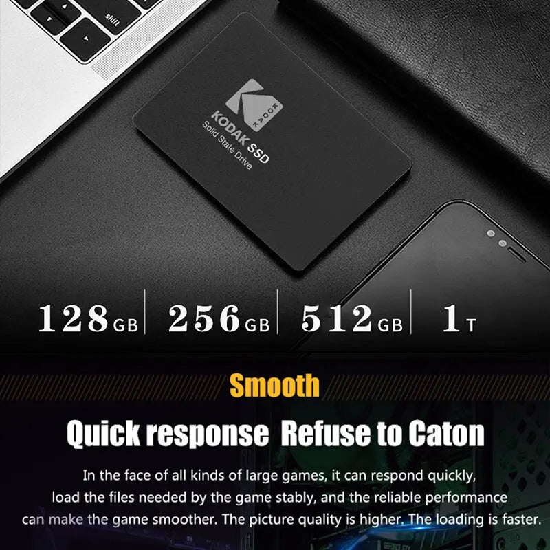 Kodak X120 PRO SSD/HDD – 2.5” SATA Internal Hard Drive, 120GB–1TB for Laptop and Computer