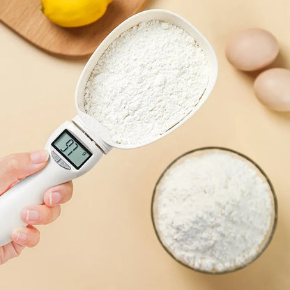 Digital Pet Food Measuring Spoon: Electronic Scale for Dog and Cat Feeding Bowls with Weight and Volume Display
