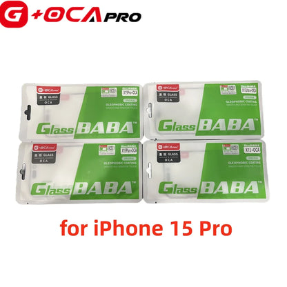 10PCS Glass BABA G+OCA 2-in-1 Screen Lens – High Quality for iPhone 12, 13, 11, 14, 15 Plus, Pro, Max, Mini, X, XS, XR