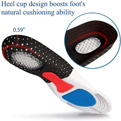 Orthopedic Insoles for Feet – Arch Support & Plantar Fasciitis Relief, Silicone Shock-Absorbing Running Cushion