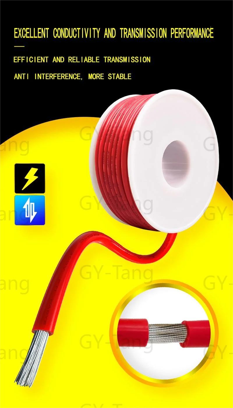 22AWG Flexible Silicone Wire – Stranded Tinned Copper, 5 Colors, 16.4ft/5m or 32.8ft/10m Each for Electrical DIY