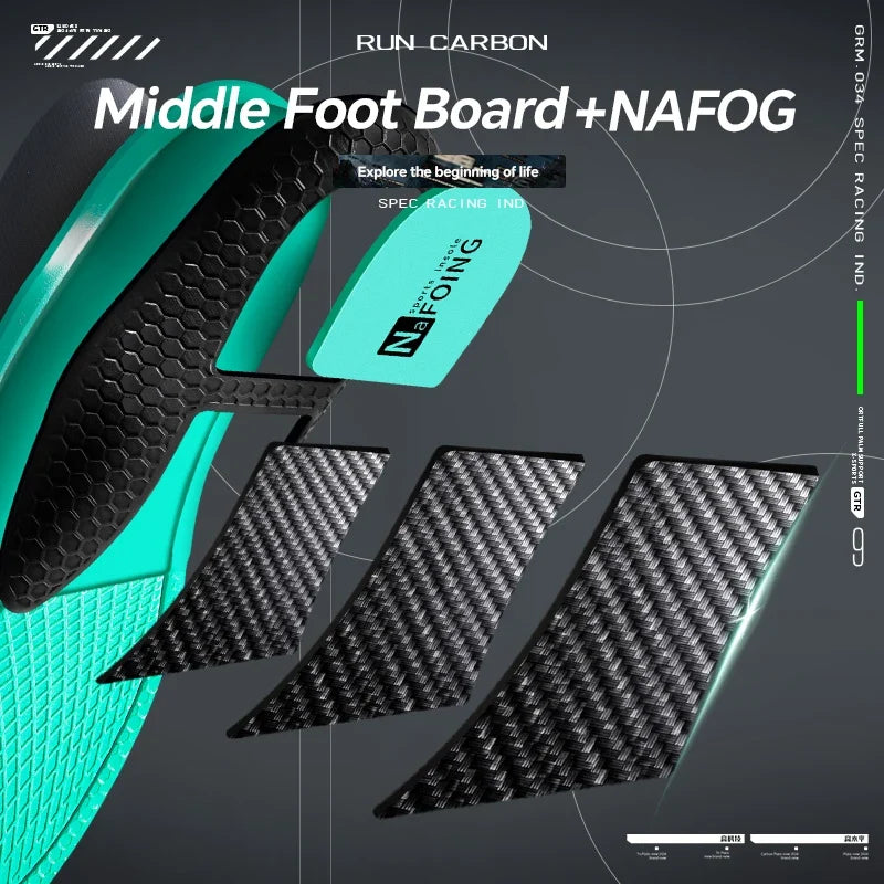 Carbon Plate Arch Support Insoles - Breathable Shock-Absorbing Sport Shoe Inserts for Running & Outdoor Activities
