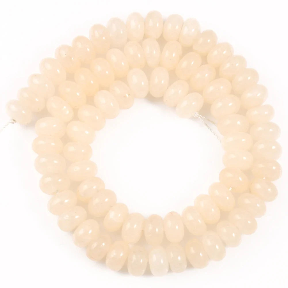 Natural Stone Rondelle Beads - 5x8mm Tourmaline, Citrine & Quartz Loose Beads for DIY Bracelets
