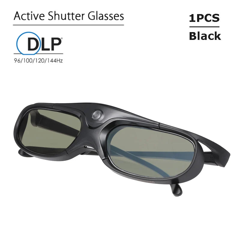 Universal DLP-Link 3D Glasses – USB Rechargeable Active Shutter Eyewear for Projectors | Compatible with Xgimi, Optoma, LG, Acer, BenQ & JMGO DLP-Link 3D Viewing Glasses