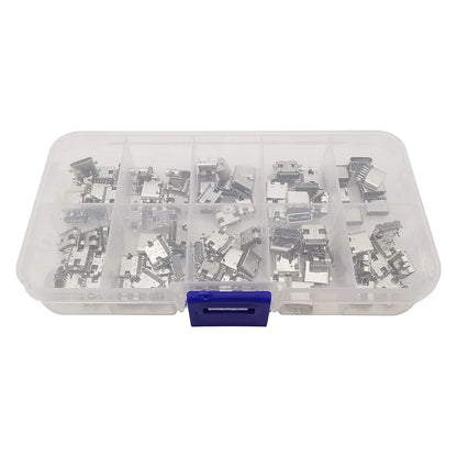 100Pcs Type-C USB Female Charging Socket Connector – 6Pin & 16Pin PCB Soldering DIY Repair Adapter