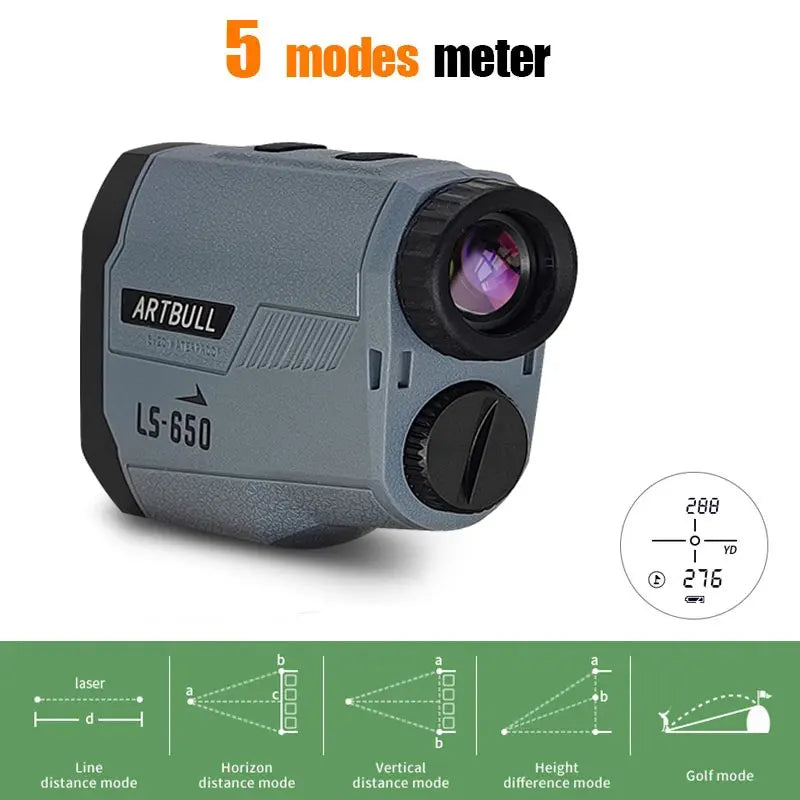 ARTBULL Golf Laser Rangefinder 1000M 650M Telescope - Flag-Lock Slope Pin Distance Meter - Perfect for Golfing & Hunting Monocular