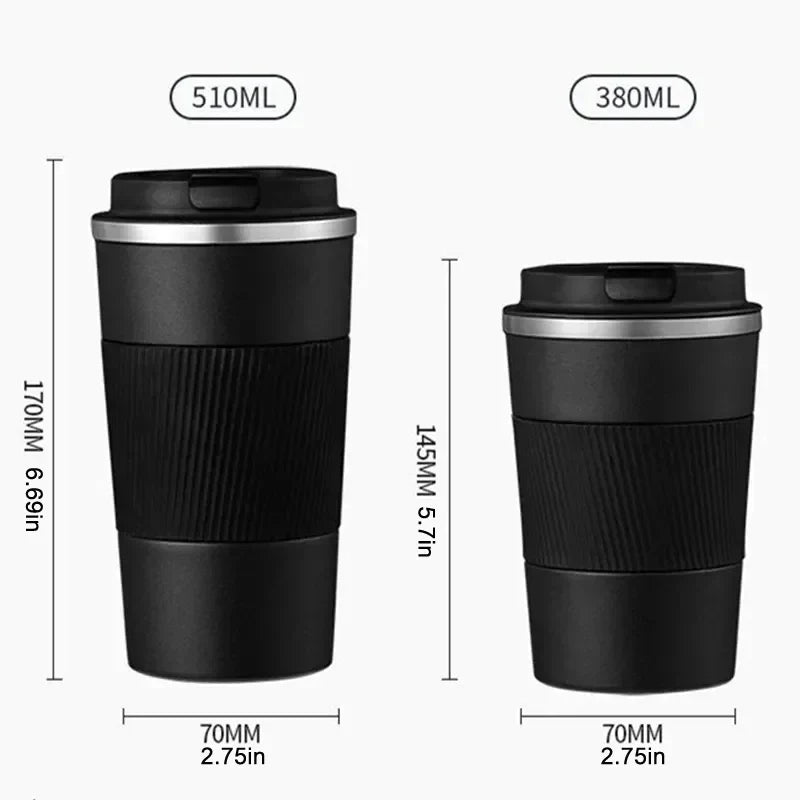 Stainless Steel Coffee Cup - Double Layer Vacuum Insulated Office Mug, Portable Outdoor Car Water Cup, Fashionable Travel Mug