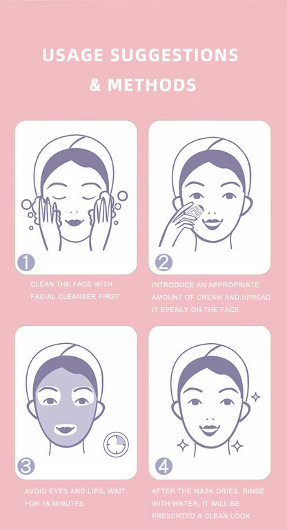 Green Tea & Honey Peach Facial Mask Stick – Pore Cleansing, Moisturizing & Charcoal Mud Mask