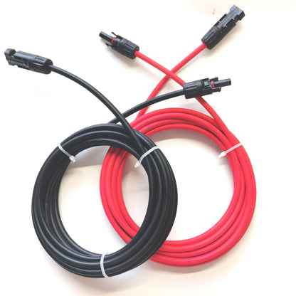 Red & Black Solar Extension Cable with Connector — 2-10m 4mm²/6mm² Photovoltaic Wire