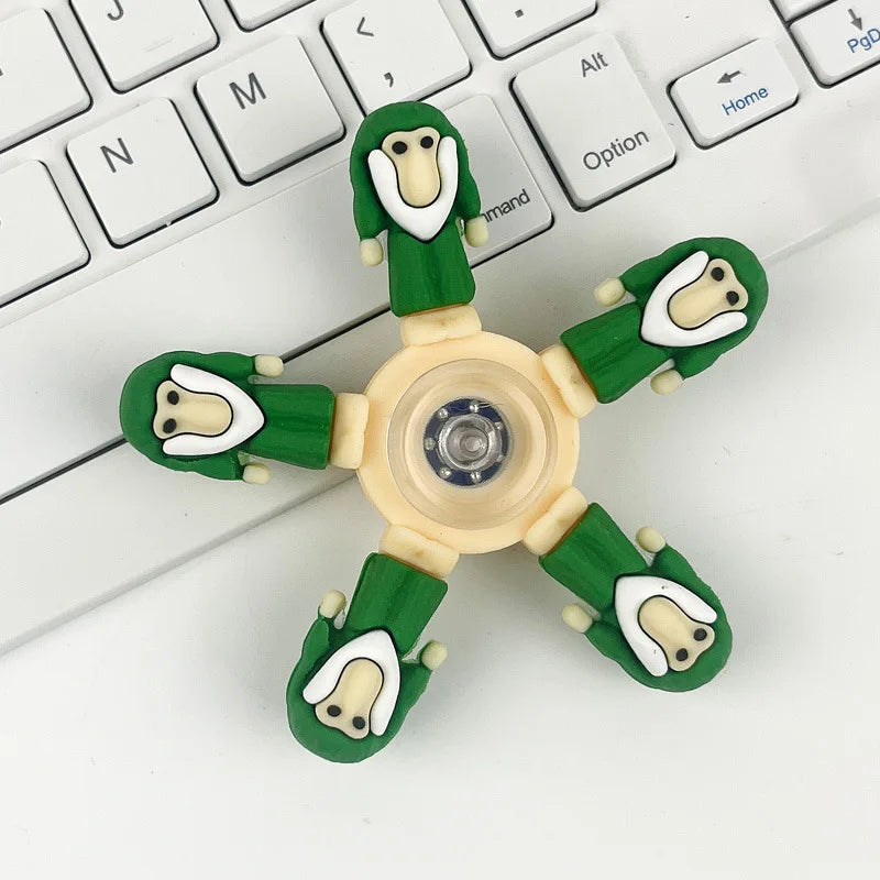 Italian Brainrot Tung Fidget Spinner — Deformed Chain Anti-Stress Hand Spinner Sensory Gyro Toy for Adults