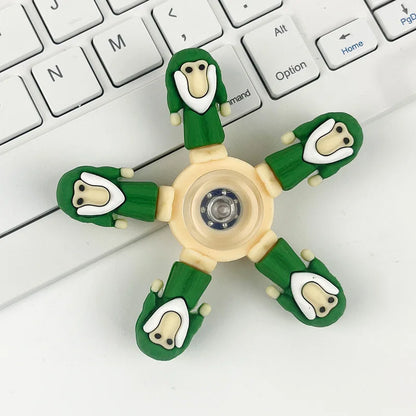 Italian Brainrot Tung Fidget Spinner — Deformed Chain Anti-Stress Hand Spinner Sensory Gyro Toy for Adults