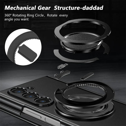 360° Rotating Magnetic Ring Case for Samsung Galaxy Z Fold 6/5/4/3 5G – Hinge Protection Phone Cover with Holder