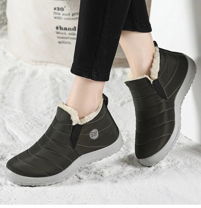 Men’s Winter Ankle Boots — Warm Fur Lined Snow Boots, Casual Shoes for Men and Couples