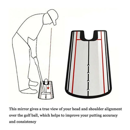 Golf Putting Practice Mirror | Alignment Training Aid with Eye Line | Putting Mirror for Putter Practice