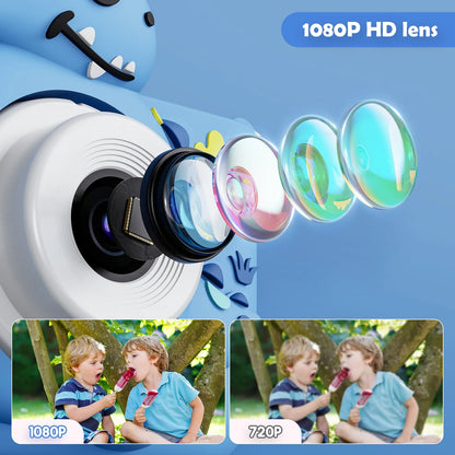 Mini Kids Digital Camera – Cute 1080p HD Camera with 32GB Card for Children & Educational Play