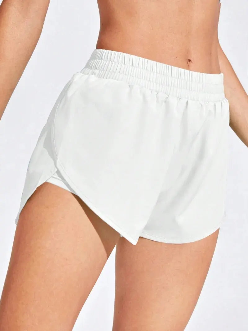 Women’s Yoga & Fitness Shorts – Elastic Running Workout Leggings for Gym, Sport & Activewear