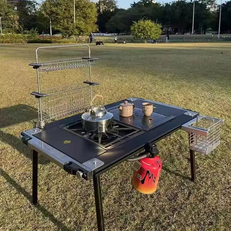 Camping IGT Stainless Steel Telescopic Table Legs – Three-Gear Adjustable Picnic Table Legs for Outdoor Use