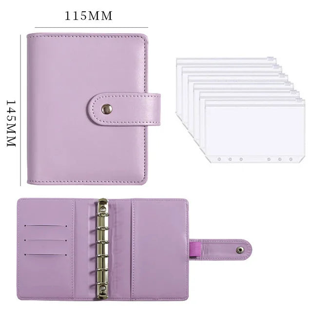 2023 Budget Planner – A7 Cash Envelope Savings Binder with 6 Holes for Financial Management, Loose-Leaf Notebook Organizer