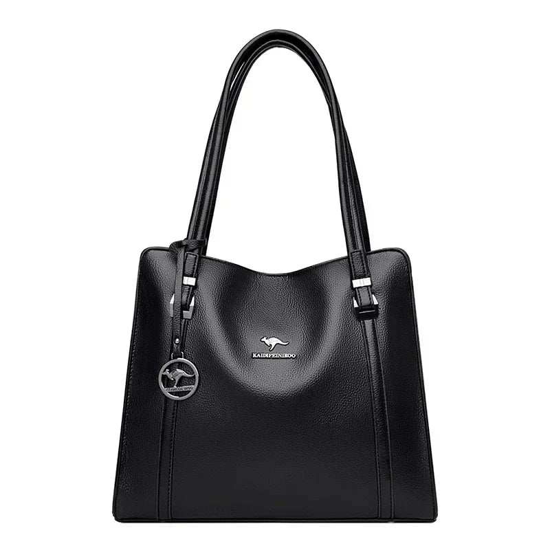 Luxury Women’s Leather Casual Tote Bag – High Quality Large Shoulder & Crossbody Handbag