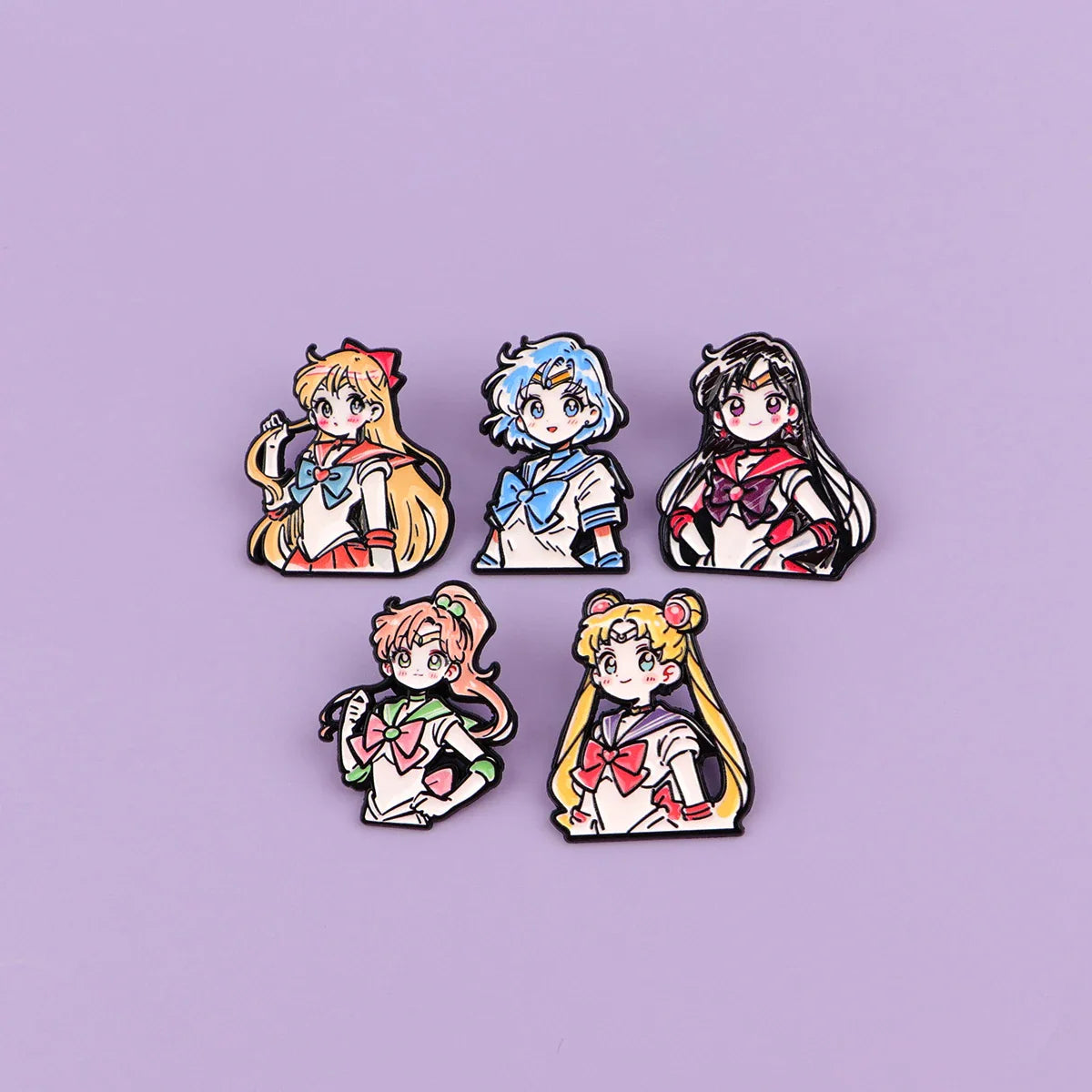 Cute Anime Enamel Pins for Girls – Manga Cartoon Brooches for Backpack, Hat & Cosplay Gifts