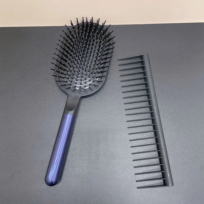 Dyson Airbag Comb Set – Wide Tooth & Cylinder Comb, Massage Airbag Hairbrush for Hairdressing & Curly Styling