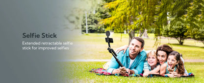 Smartphone Selfie Stick Gimbal Stabilizer – Anti-Shake Pan-Tilt Tripod with Bluetooth Remote & AI Follow
