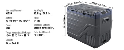 SucceBuy Portable Car Refrigerator — 8L–75L Single & Dual Zone Fridge with Bluetooth Temperature Control for Camping & RV