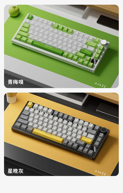 AJAZZ AK820/AK820 Pro Mechanical Gaming Keyboard – TFT Screen, Multifunction Knob, Wired/2.4G/Bluetooth Connectivity for PC