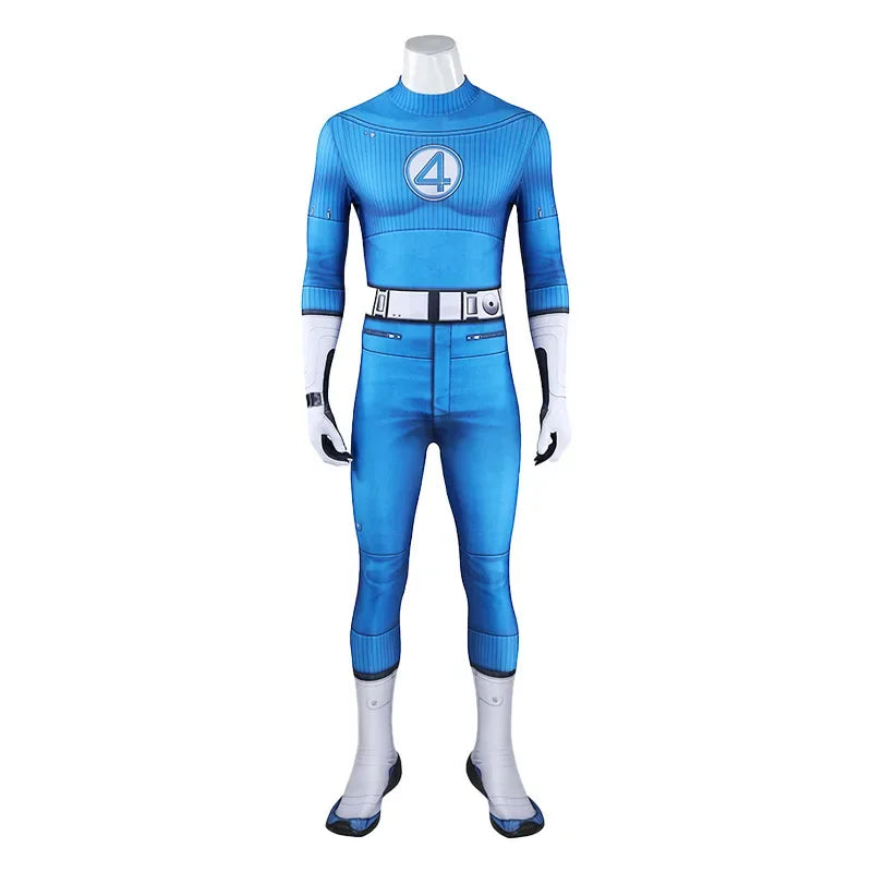 Fantastic Four Thing & Reed Richards Cosplay Costume – Blue Invisible Man Jumpsuit for Halloween & Superhero Events