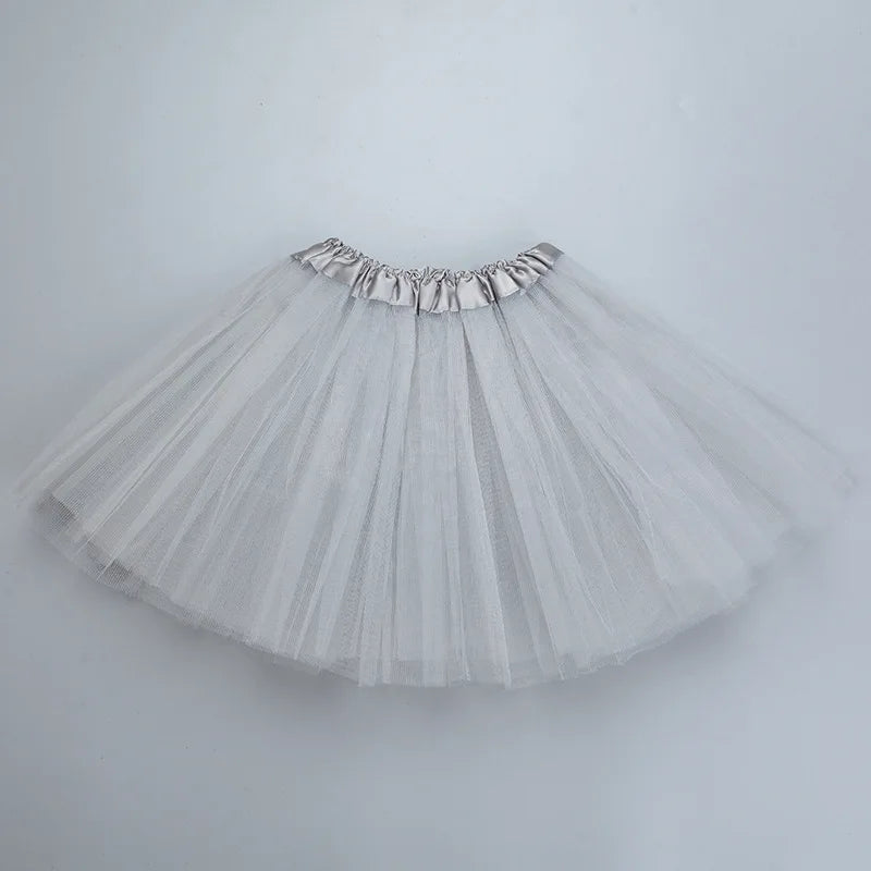 Girls’ Tulle Tutu Skirt – 3-Layer Ballet Mini Skirt for Dance, Birthday Party, Princess Dress 2-8Y