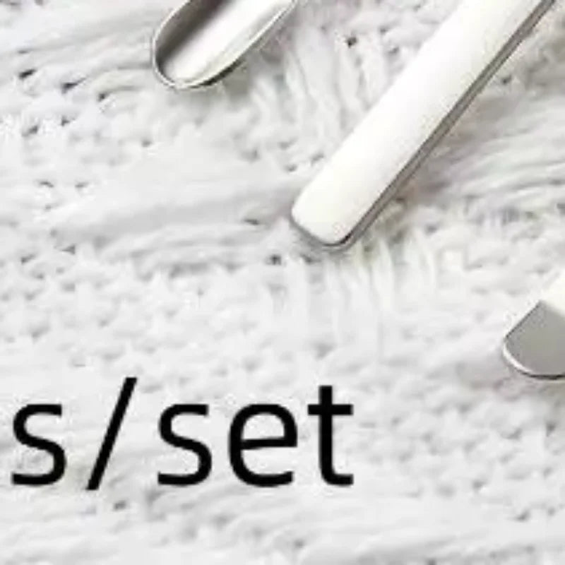4-Piece Nail Art Stirring Rod Set - Stainless Steel Mixing Spoon & Spatula for Gel Polish, Powder, Liquid & Foundation