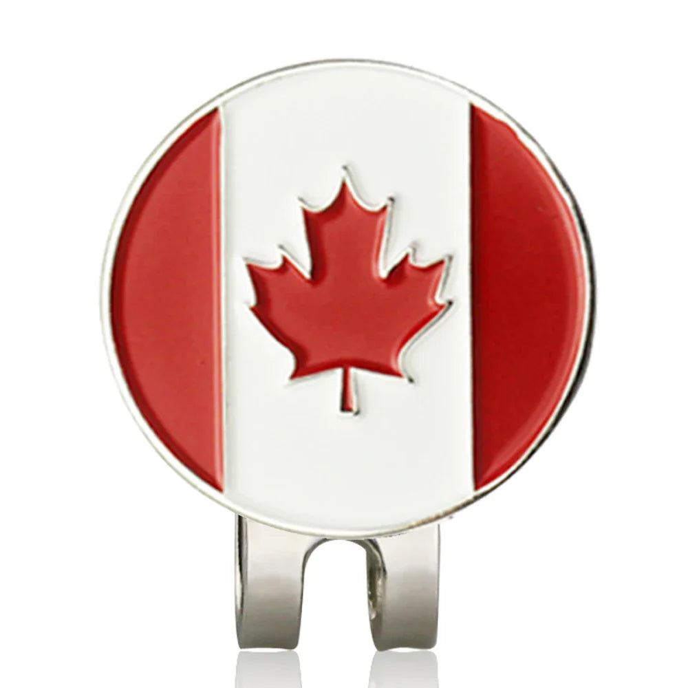 Golf Ball Marker with Hat Clip – Magnetic Alloy Marker, Tiger Putter Flog Glass & Lucky Clover Gift for Golfers