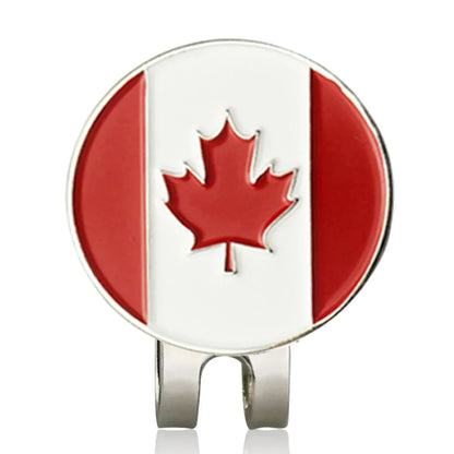 Golf Ball Marker with Hat Clip – Magnetic Alloy Marker, Tiger Putter Flog Glass & Lucky Clover Gift for Golfers