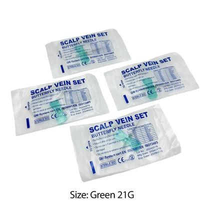 100pcs Disposable Butterfly Infusion Needles – Double Wing IV Needles for Pet Care & Veterinary Use
