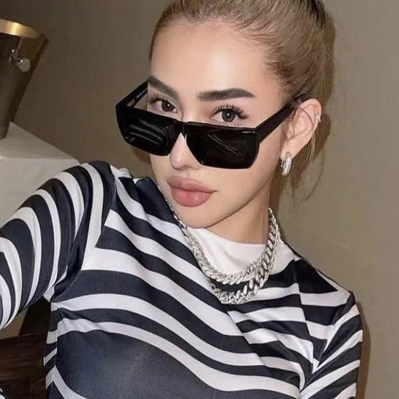New Y2K Square Sunglasses for Men & Women – Trendy UV400 Designer Shades Eyewear