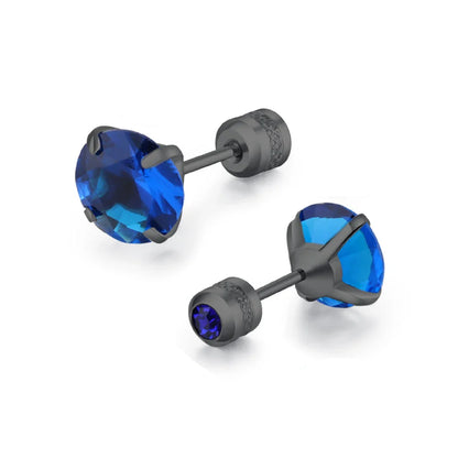 Medical Stainless Steel Zircon Ear Stud Earrings – Hypoallergenic Crystal Cartilage & Tragus Piercing Jewelry with Screw Back