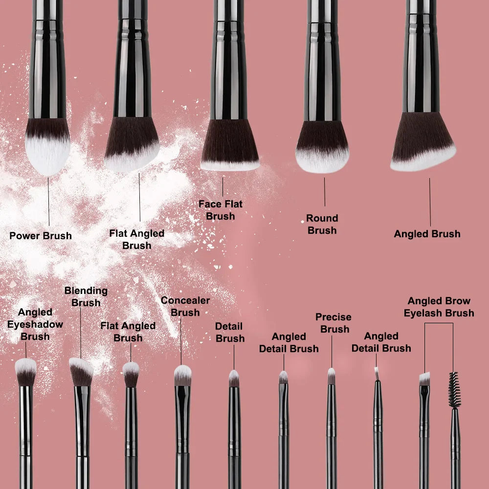 14PCS Makeup Brushes Set – Soft & Fluffy Foundation, Blush, Powder, Eyeshadow Brushes, Perfect Christmas Gift