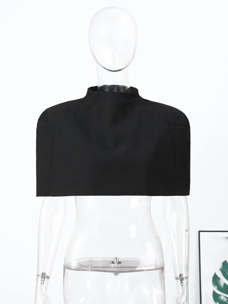 2026 Spring Women’s Solid Cropped Shawl Cape – Elegant O-Neck Short Y2K Party Cloak Top Chic Streetwear for Evening & Dating
