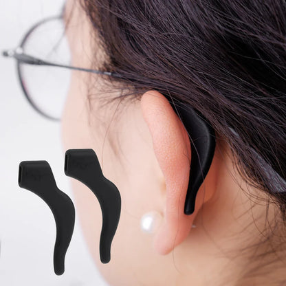 Anti-Slip Silicone Ear Hooks for Glasses | Elastic Eyewear Grip, Temple Holder & Fastener Accessories
