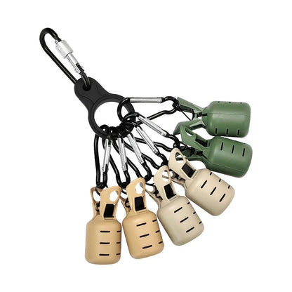 Squid Jig Bait Protector Kit - 6-Piece Octopus Egi Hook Covers with Carabiner