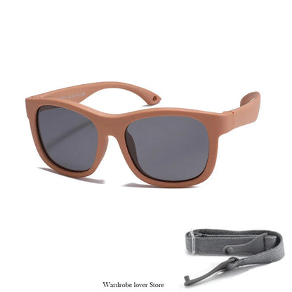2025 Polarized Kids Sunglasses – UV400 Infant & Toddler Shades with Soft Frame and Safety Cord for Ages 1–3