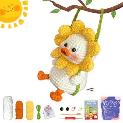 Animal Crochet Kit for Beginners - DIY Starter Set with Step-by-Step Knitting & Craft Supplies