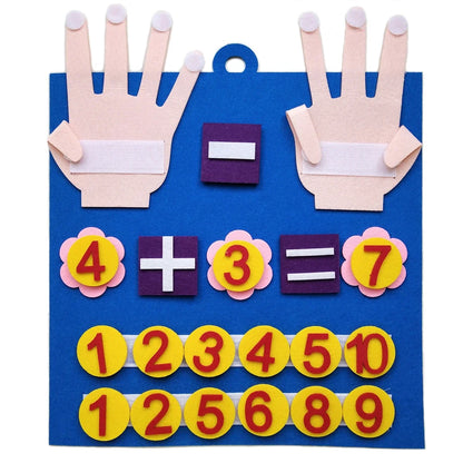 Montessori Felt Number Learning Toy - Toddler Counting, Math & Early Education Game for Kids